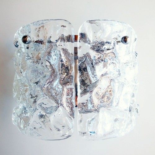 Aplique de cristal Ice-glass, por Kalmar (atrib.) Vintage 60s-70s.