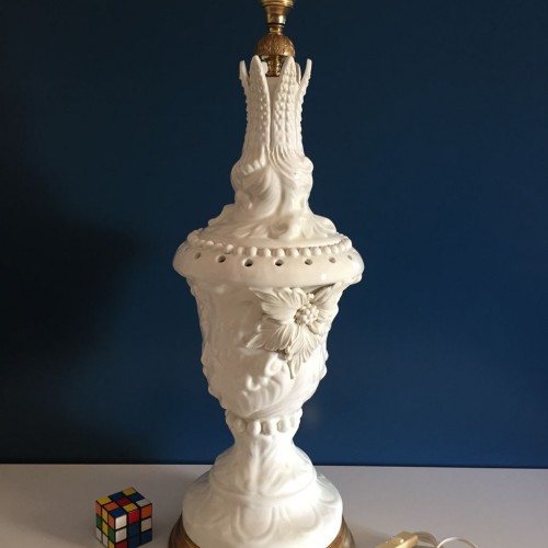 Gran lámpara de cerámica de Manises, vintage 50s-60s.
