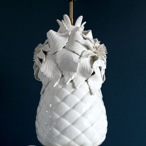 Espectacular lámpara de cerámica de Manises, vintage años 50s-60s.