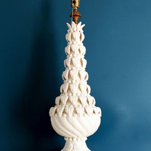 Excelente lámpara de cerámica de Manises, vintage años 50s-60s.