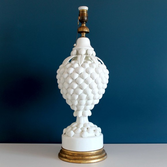 Espectacular lámpara vintage de cerámica de Manises, Bondía. Vintage 50s-60s.