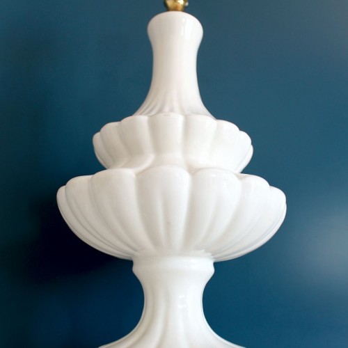 Lámpara de cerámica de Manises, estilo pagoda, vintage años 60.