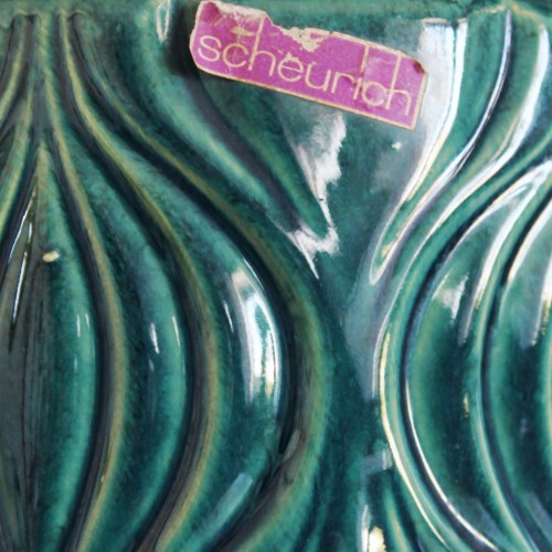 Gran jarrón de cerámica Scheurich, modelo Amsterdam 485-45, Alemania Occidental, vintage años 70s.
