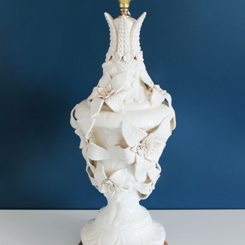 Gran lámpara vintage de cerámica de Manises (Valencia) Cerámicas Bondía, años 50-60.