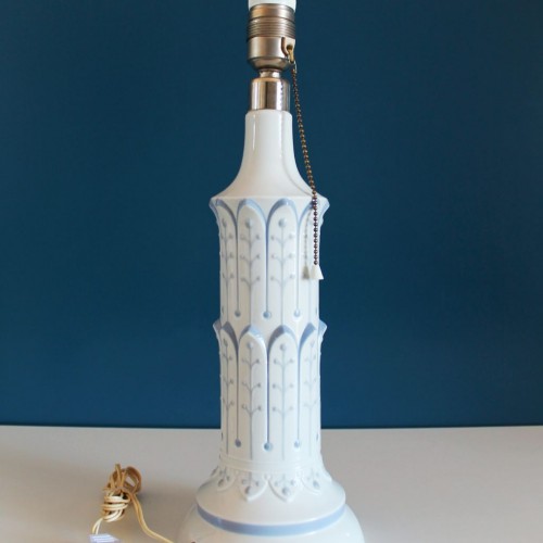 Lámpara de porcelana Lladró "Columna torre Pisa", vintage años 70.