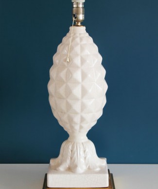 Excelente lámpara vintage de cerámica de Manises, piña, vintage años 50-60.