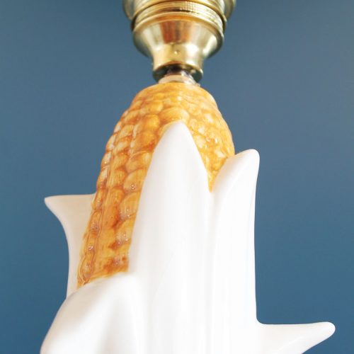 Mazorca de maíz. Original lámpara de cerámica de Manises, vintage años 60s.