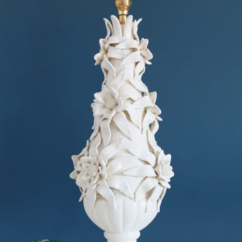 Excelente lámpara vintage de cerámica de Manises (Valencia), años 50-60.
