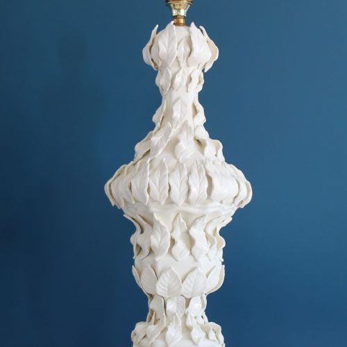 Excelente lámpara vintage de cerámica de Manises (Valencia), años 50-60.