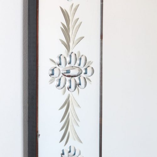 Gran espejo antiguo con marco de espejos tallados - República Checa, 1930s.
