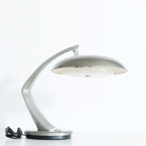 FASE BOOMERANG - Lámpara vintage de despacho, lacado gris, vintage años 60.