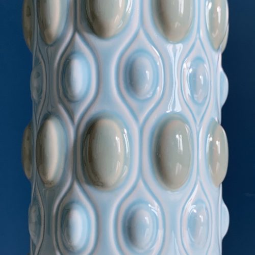 LLADRÓ - NAO Lámpara de porcelana , modelo antiguo descatalogado, en color azul. Vintage años 70s.