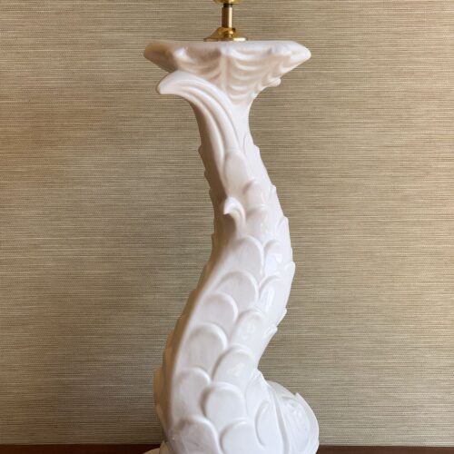 GRAN PEZ - Lámpara de cerámica de Manises en forma de pez de estilo barroco. Vintage 50s-60s.