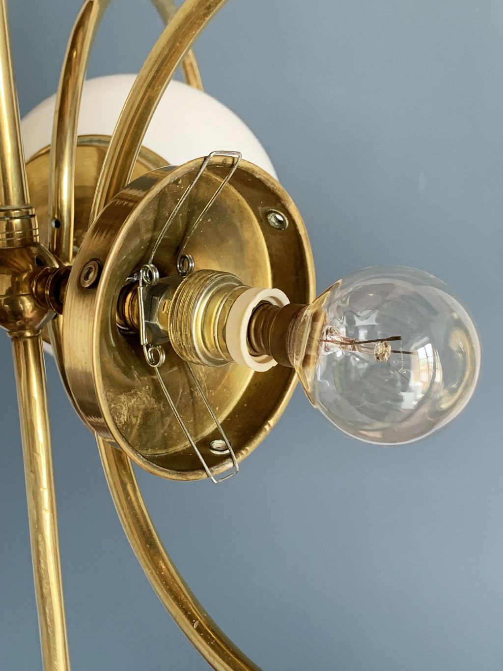 Antiguo Pulverizador cristal y latón modernista - Modernist glass&brass -  40€
